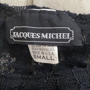 Jacques Michel USA Vintage Black Lace Long Sleeve